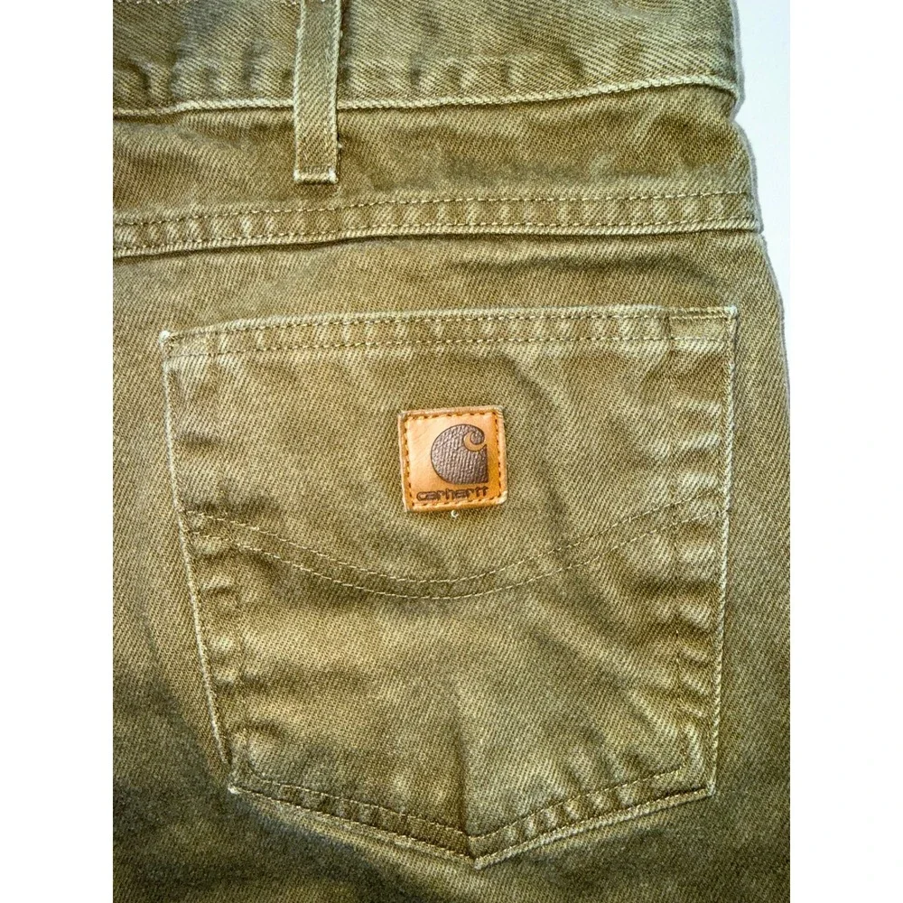 Carhartt B161BRK Mens Traditional Fit Work Jeans Bark Brown 38x32 Denim Pants